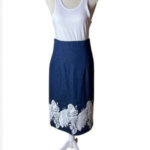 CREATURES OF THE WIND Long Denim Skirt